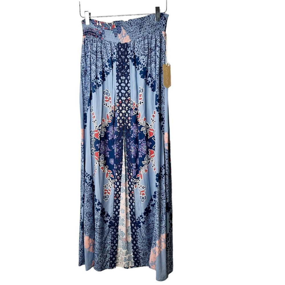 NWT Green Dragon Floral Embroidered Maxi Skirt Small